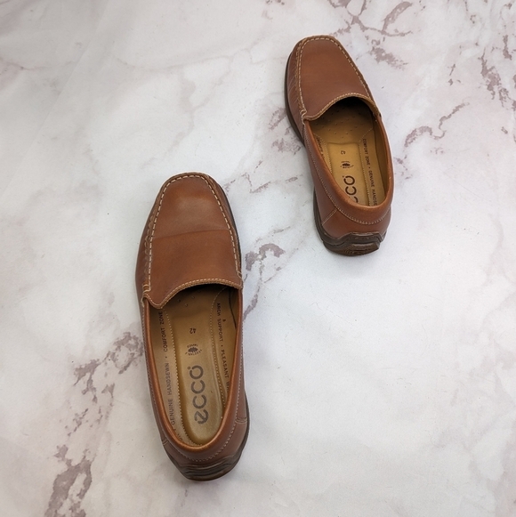 Ecco Loafers Men 8.5 42 Brown Leather Penny Driving Boat Leather Slip On Shoe main image 11